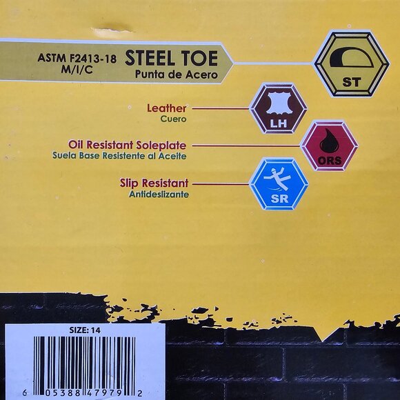 Herman Survivors Pull On Steel Toe Leather Work Boots Theo Oil Slip Resist Sz 14 - Picture 2 of 9